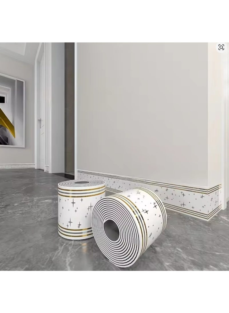 لفة واحدة من ملصقات حواف ورق الجدران، حواف أسقف ذاتية اللصق، حواف جدارية لتزيين المنزل بنفسك، 10 سم × 5 أمتار